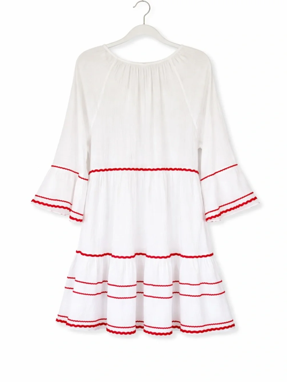Draper James Magnolia White Crinkle Beach Dress Size Large Beach Nautical Swim - Picture 4 of 6